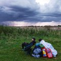 Нет, дождь прошел мимо нас. И в общем, всё у нас сложилось удачно в этом небольшом походе.