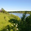 Причалил на чай в деревне Голуби. Виды из окон у местных жителей конечно шикарные.  