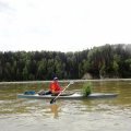 Это дочь у
меня, не только камушки собирала на предыдущей стоянке, но и вырубила из камней
пару кедриков.

